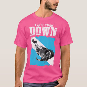 T-shirt J'Aime Descendre Drôle Plongée Sous-Marine Pour Le