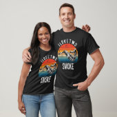 T-shirt J'aime deux fumée deux AVC pour Motocross ou Racin (Unisexe)