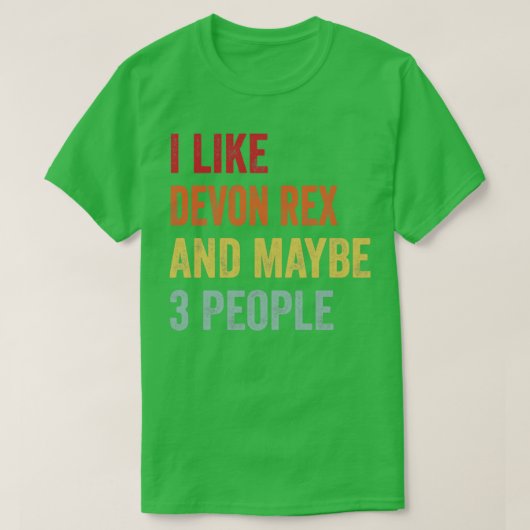 T-shirt J'Aime Devon Rex Peut-Être 3 Personnes Devon Rex A (Design devant)