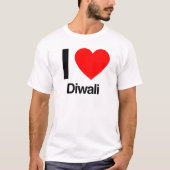 T-shirt j'aime diwali (Devant)