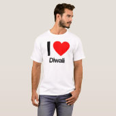 T-shirt j'aime diwali (Devant entier)