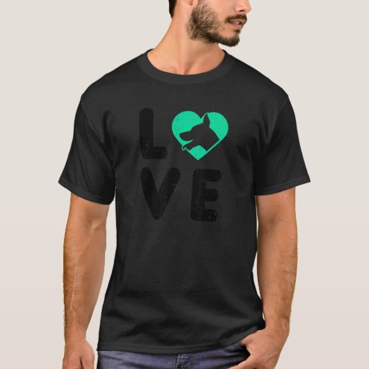 T-shirt J'aime Doberman Pinscher (Devant)