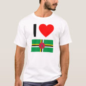 T-shirt j'aime dominica (Devant)