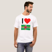 T-shirt j'aime dominica (Devant entier)