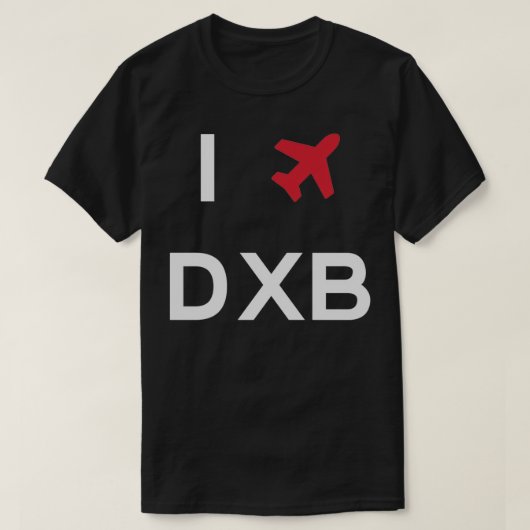 T-shirt J'aime Dubai DXB (Design devant)