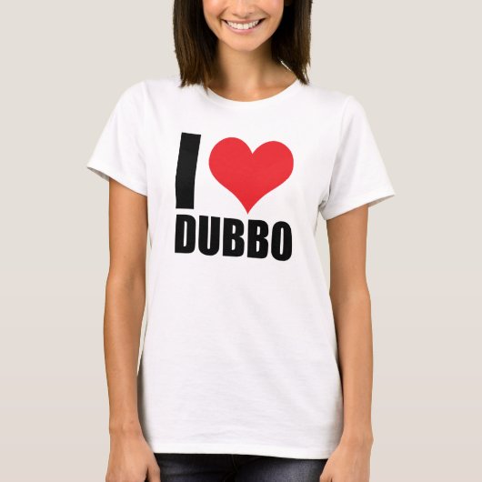 T-shirt J'aime Dubbo (Devant)