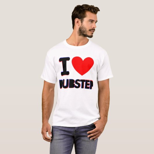 T-SHIRT J'AIME DUBSTEP (Devant entier)