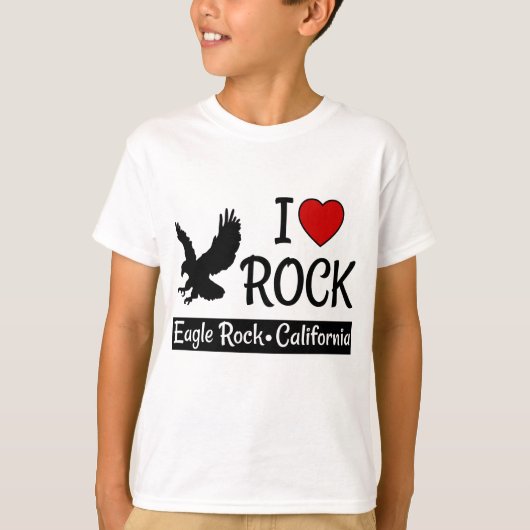 T-shirt J'aime Eagle Rock California Red Heart (Devant)
