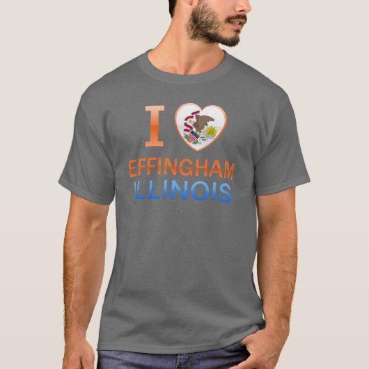 T-shirt J'aime Effingham, IL (Devant)