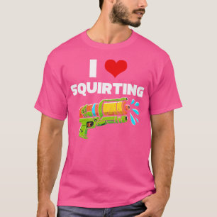 T-shirt J'Aime Éjaculer Dans Le Coeur Éjaculer Drôle Eau S