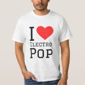 T-shirt J'aime électro pop (Devant)