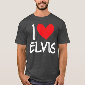 T-shirt J'aime Elvis Nom Personnalisé Homme Mec Meilleur A