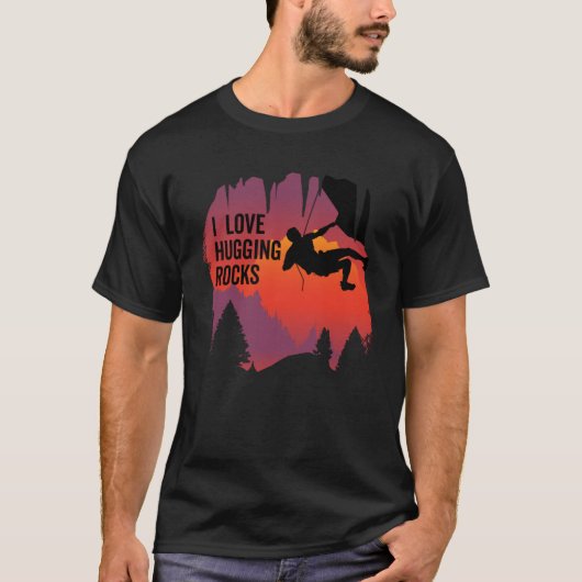 T-shirt J'Aime Enfoncer Des Rocks Bouldering Rock Escalade (Devant)