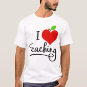 T-shirt J'aime Enseignant Enseignant (Devant)