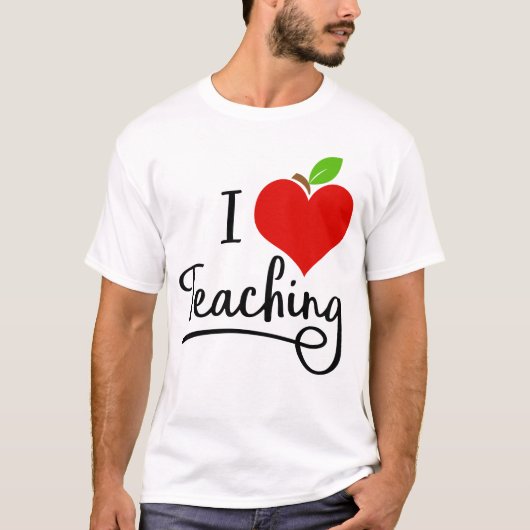 T-shirt J'aime Enseignant Enseignant (Devant)
