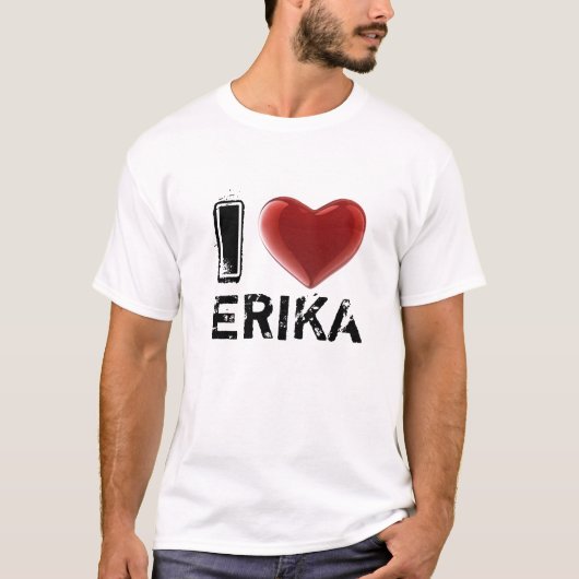 T-SHIRT J'AIME ERIKA (Devant)