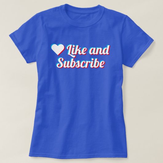 T-Shirt J'aime et M'abonne (Design devant)