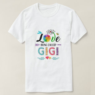 T-shirt J'Aime Être Appelé Gigi Daisy Flower Mothers Day