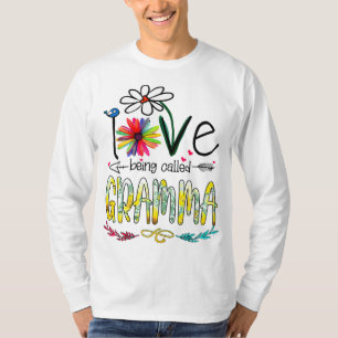 T-shirt J'Aime Être Appelé Gramma Tournesol Mères Drôle