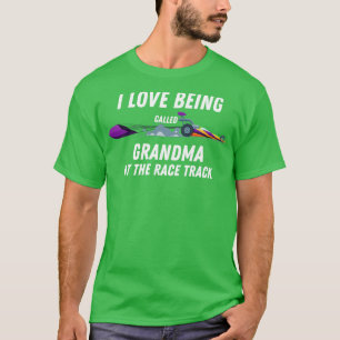 T-shirt J'Aime Être Appelé Grand-Mère Sur La Piste