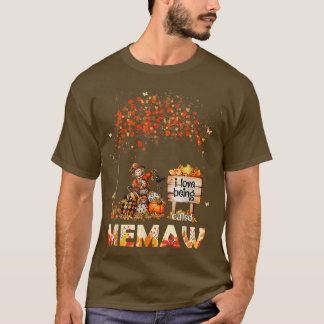 T-shirt J'Aime Être Appelé Memaw Farmer Fall Leaves Autum