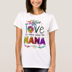 T-shirt J'Aime Être Appelé Nana Daisy Flower mignonne Mère