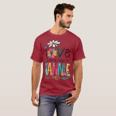 T-shirt J'Aime Être Appelé Nannie Sunflower Fête des mères (Devant entier)
