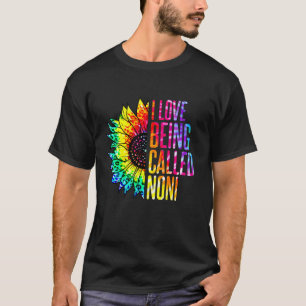 T-shirt J'Aime Être Appelé Noni Sunflower Tie Dye Mère