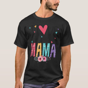 T-shirt J'Aime Être Appelée Mama Mignonne Famille De Fleur