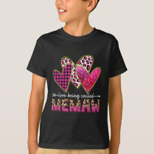 T-shirt J'Aime Être Appelée Memaw Grand-mère Valentine