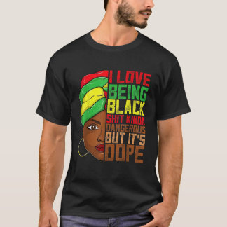 T-shirt J'Aime Être Black Melanin Apparel Afrique Amérique