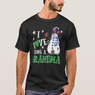 T-shirt J'aime être grand-mère Buffalo planté Snowman Chr