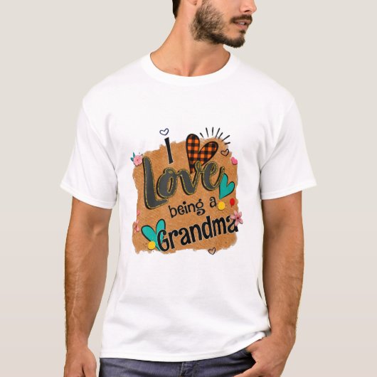 T-shirt J'aime être grand-mère léopard Bonne fête des mère (Devant)