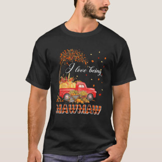 T-shirt J'Aime Être Mawmaw Truck Citrouille Automne Automn