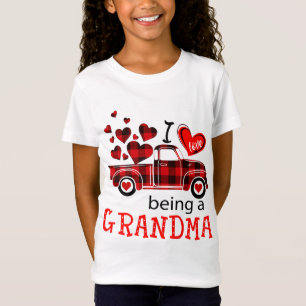 T-Shirt J'aime être un camionneur de grand-mère Red Plaid
