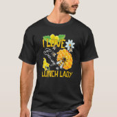 T-shirt J'Aime Être Un Déjeuner Lady Bee Cafeteria School  (Devant)