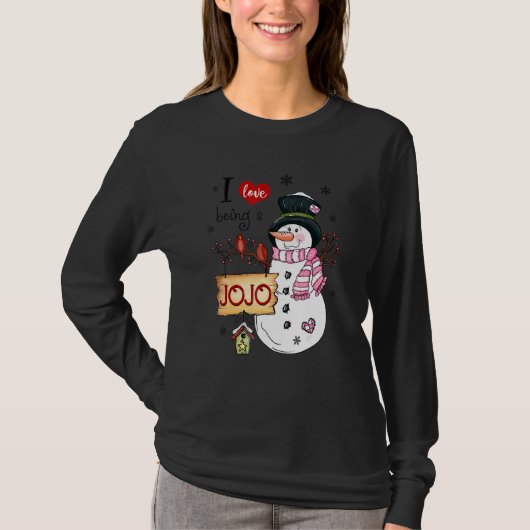 T-shirt J'Aime Être Un Jojo Snowman Noël Funny Noël (Devant)