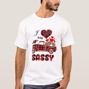 T-shirt J'Aime Être Un Léopard Coeur De Camion Rouge Sas