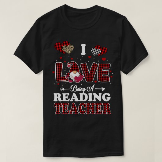 T-shirt J'Aime Être Un Maître De Lecture Valentines Day Gn (Design devant)
