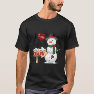T-shirt J'Aime Être Un Mamaw Snowman Amusant Famille Chris