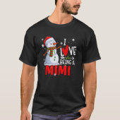 T-shirt J'Aime Être Un Mimi Snowman Noël Mimi Grand-mère (Devant)