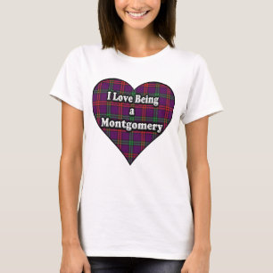T-shirt J'aime être un tartan de Montgomery de clan de