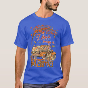 T-shirt J'Aime Être Une Maman Citrouille Camion Automne Ar