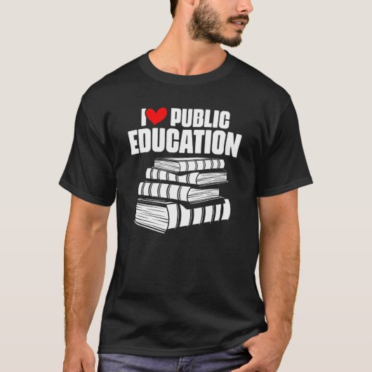 T-shirt J'Aime Étudiant Et Enseignant À L'École D'Éducatio (Devant)