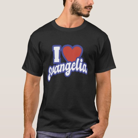 T-shirt J'aime Evangelia (Devant)