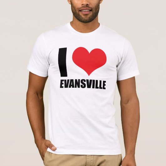 T-shirt J'aime Evansville (Devant)