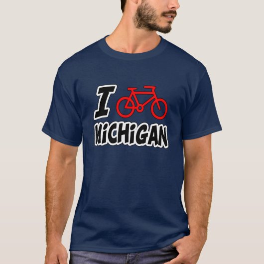 T-shirt J'aime faire un cycle le Michigan (Devant)