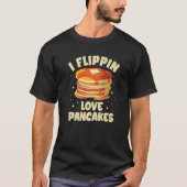 T-shirt J'aime flipper crêpes machine machine (Devant)