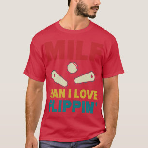 T-shirt J'Aime Flipping Pinball Machines Arcade Funny Jeu