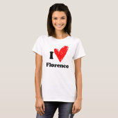 T-shirt J'aime Florence (Devant entier)